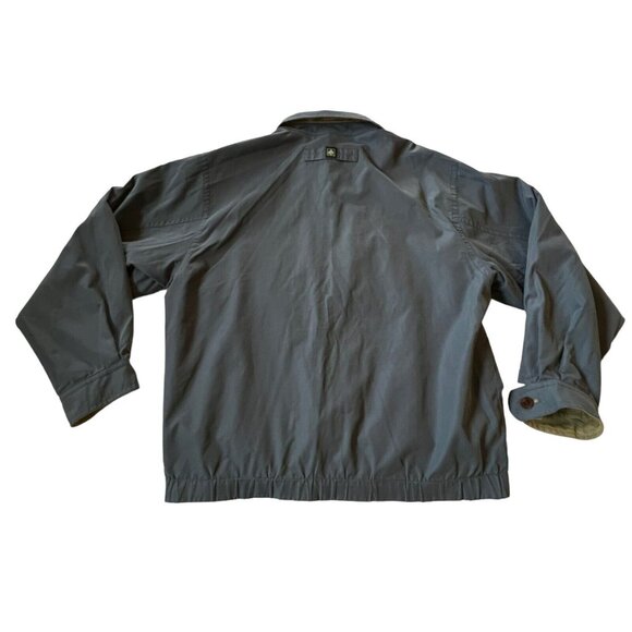 Rainforest Bomber Jacket Coat Chore  Reversible Large Tan Blue Pockets READ - Picture 4 of 13